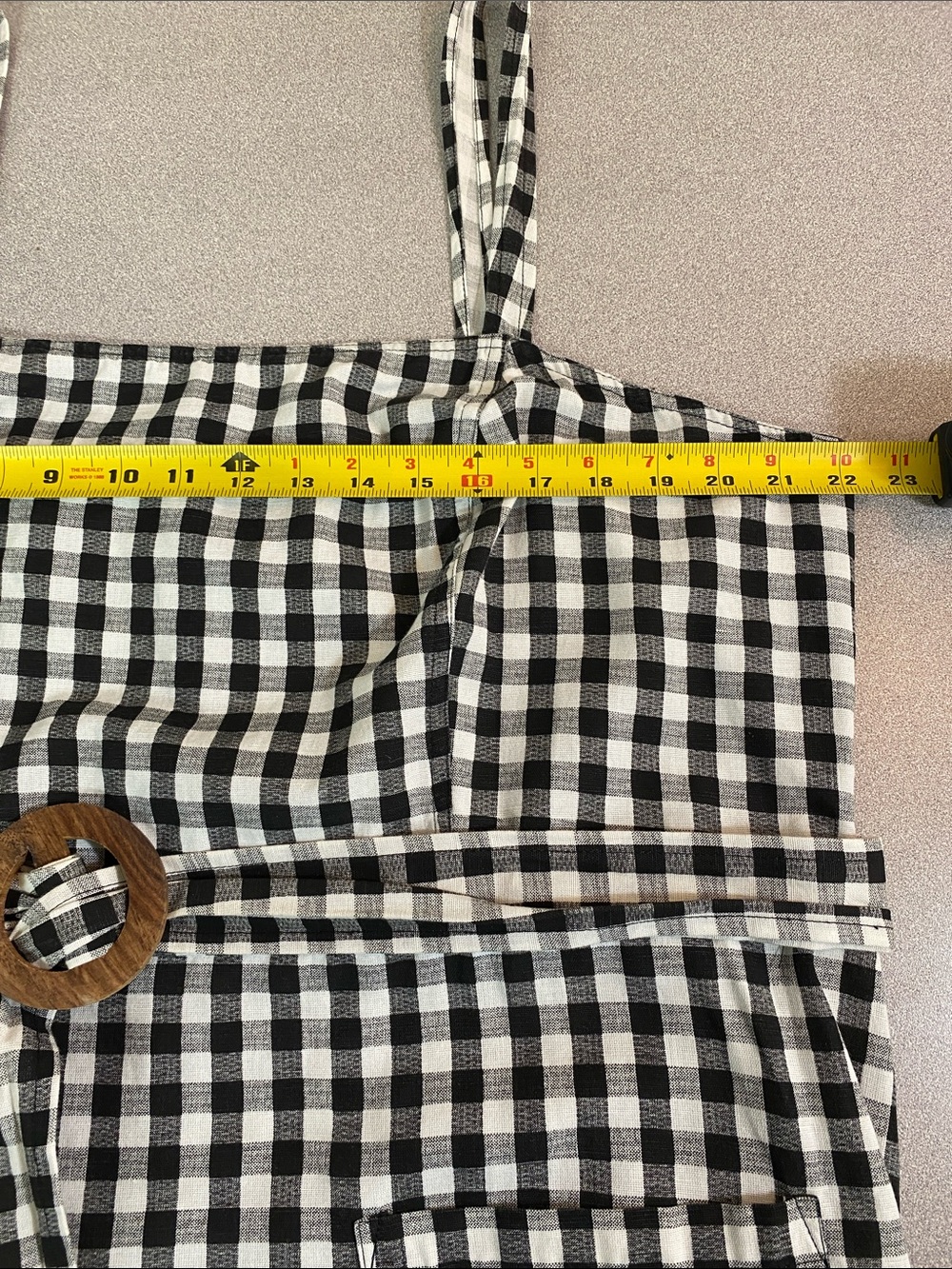 ASOS Black and White Gingham Belted Sundress - Picture 4 of 8